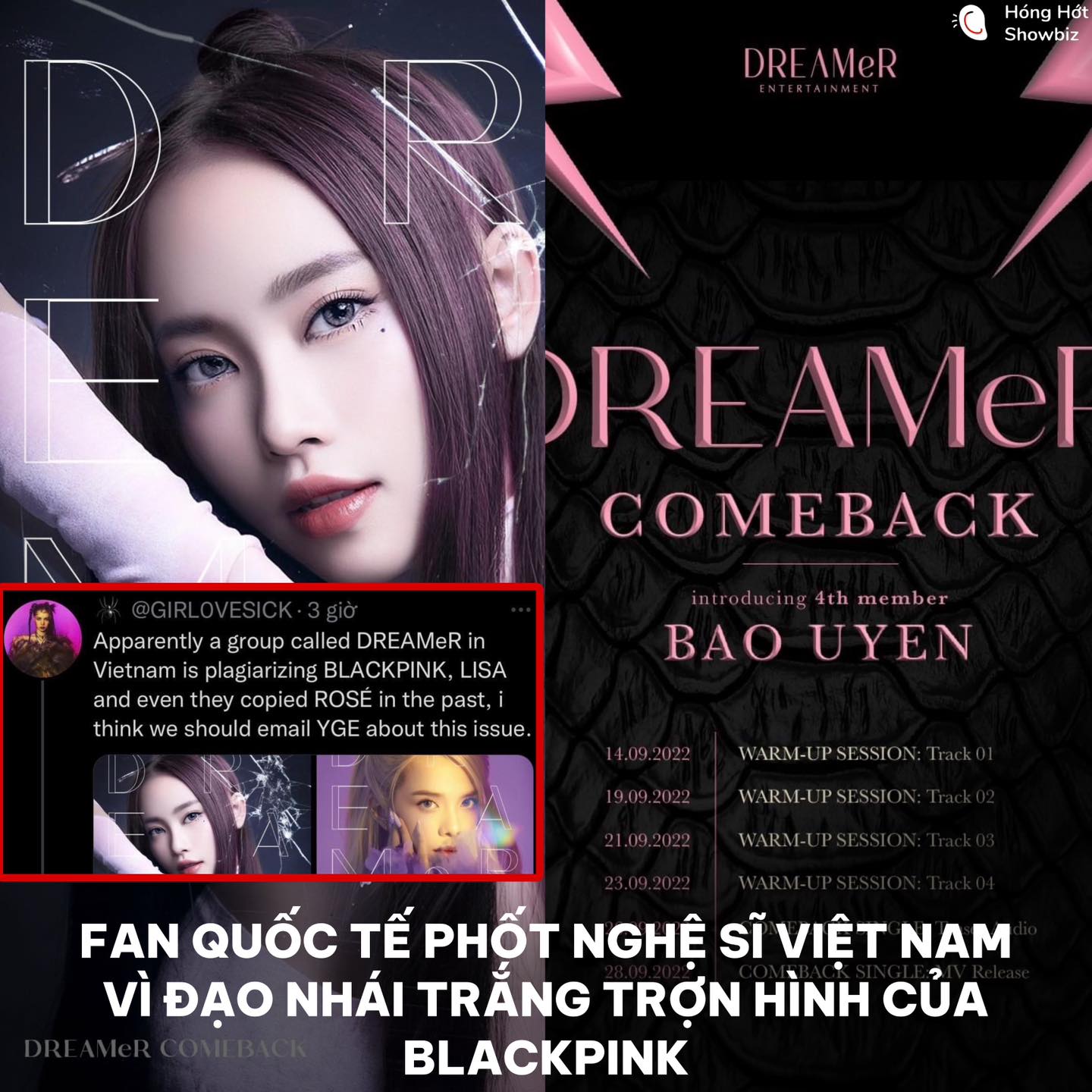 Nhóm nhạc Việt Nam DREAMeR cố tình đạo nhái BlackPink để nổi tiếng